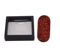 Baxnore Finger Fidget Slider Alivio del estrés de Madera para la Ansiedad TDAH Focus Padauk Madera Juego de descompresión portátil Oficina Hogar Regalo de Viaje (Cabeza de Esqueleto múltiple)