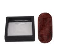 Baxnore Finger Fidget Slider Alivio del estrés de Madera para la Ansiedad TDAH Focus Padauk Madera Juego de descompresión portátil Oficina Hogar Regalo de Viaje (Geométrica)