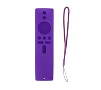 Baxnore Funda Protectora de Silicona Antideslizante para Control Remoto para Mi Box S 4K y Mi TV Stick Premium, Suave, Duradera, Agradable para la Piel, Lavable, a Prueba de Golpes (Conjunto Morado)