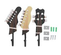 Baxnore Ganchos de pared con forma de guitarra, resistentes, carga de 25kg, ganchos decorativos Vintage para sala de estar, pasillo, dormitorio y oficina, 3 uds.