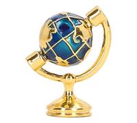 Baxnore Globo terráqueo de Metal en Miniatura a Escala 1:12 con Soporte, Exquisita decoración para casa de muñecas para coleccionistas, Accesorios para Sala de Estudio, 2,5 cm de a