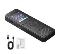 Baxnore Grabadora de Voz portátil, 50 Horas de Tiempo de grabación, Pantalla Grande de 1,44 Pulgadas, grabadora de Audio con Sonido Claro para reuniones y conferencias