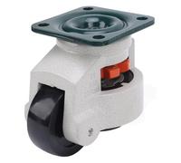 Baxnore Heavy Duty Leveling Caster Adjustable Height Plate Mount with 75mm Wheels for Workbench Industrial Equipment 4 Pack Nylon Rubber Base