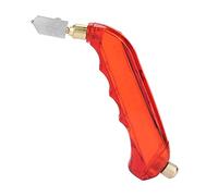 Baxnore Herramienta profesional para cortar vidrio con alimentación de aceite, con rueda de corte de carburo de tungsteno, cabezal de metal resistente y mango ergonómico para corte (Roja)