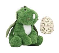 Baxnore Huevo de Dinosaurio de Peluche Suave y cómodo al Tacto, Relleno Completo, Adorable Dinosaurio Verde, Animal de Peluche Interactivo, Sorpresa de Dinosaurio, Huevo de descomp