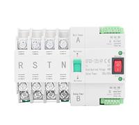 Baxnore Interruptor de transferencia automática de doble potencia 4P 80A AC400V Controlador de sincronización de conmutación rápida Material de PC retardante de llama para fábricas