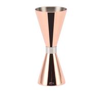 Baxnore Jigger de cóctel profesional, herramienta de barra de taza medidora de doble extremo de acero inoxidable 304 para camareros y mixólogos domésticos (Oro rosa)