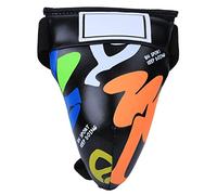 Baxnore Jockstrap Protector de Ingle Equipo de protección con diseño de Graffiti único Comodidad Transpirable para Boxeo Entrenamiento de Taekwondo Material de Esponja de PU súper (Negro)