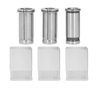 Baxnore Juego de 3 pinzas C25 de acero con alto contenido de carbono, vástago recto, 16 mm, 18 mm, 20 mm, para mecanizado CNC, grabado, fresado con tubos de almacenamiento, accesor