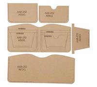 Baxnore Juego de 5 plantillas acrílicas para cuero, moldes para hacer carteras, herramienta artesanal con patrón transparente y duradero para artesanos del cuero. Uso profesional.