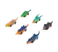 Baxnore Juego de 6 Coches de Dinosaurios Que se transforman, Juguetes de Dinosaurios, Coches con Ruedas estables, Aprendizaje Educativo para Regalos de Fiesta, Regalo de cumpleaños