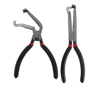 Baxnore Juego de alicates de desconexión eléctrica profesionales, 2 piezas, herramientas de conector automotriz con aislamiento recto y curvado de 60 grados para mantenimiento de r