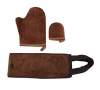 Baxnore Juego de aplicadores de bronceado, 3 piezas, guantes de bronceado flocados para loción autobronceadora, aceite de mousse, protector solar, aplicación de loción corporal, pa