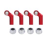 Baxnore Juego de cabezales de rótula M4 de aleación con extremo de varilla RC Link, diámetro de bola premium de 7 mm para control mejorado, ajuste universal para autos RC a escala (Día)