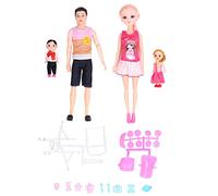 Baxnore Juego de muñecas Familiares con mamá Embarazada, papá, niño y niña, Educativo para Contar Historias, Juego de rol, plástico, 8 Piezas