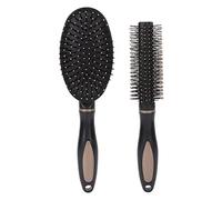 Baxnore Juego de peine y cepillo para el cabello profesional con cepillo para desenredar y rodillo rizador, cepillo para peinar para hombres y mujeres, todo tipo de cabello, cabell