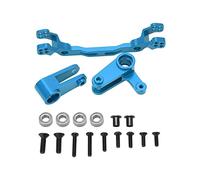 Baxnore Juego de piezas de dirección de aleación de aluminio Conjunto de conjunto de grupo de dirección de automóvil RC Pieza de actualización Durable Resistente al desgaste Direcc (Azul)
