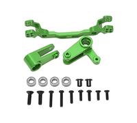 Baxnore Juego de piezas de dirección de aleación de aluminio Conjunto de conjunto de grupo de dirección de automóvil RC Pieza de actualización Durable Resistente al desgaste Direcc (Verde)