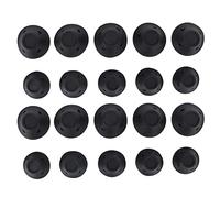 Baxnore Juego de rizadores de cabello con forma de hongo de silicona de primera calidad, 20 piezas, rodillos suaves negros para mujeres y niñas, peinado de salón en casa, ondas dur