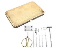 Baxnore Juego profesional de galletas de mariscos de acero inoxidable, 8 piezas, herramientas para galleta de nueces con cáscara de garra de cangrejo de langosta con pinzas de tene