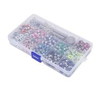 Baxnore Kit de 440 piezas de ojales con juego de herramientas perforadoras, surtido de remaches huecos de 11 colores para manualidades, ropa de cuero, zapatos, sombreros, tiendas d