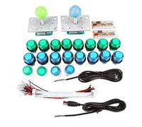 Baxnore Kit de Botones y joysticks de Juego LED con codificador USB Juego de Panel de Control Iluminado de Bricolaje para proyectos de construcción de máquinas Personalizados Inclu
