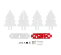Baxnore Kit de circuito LED de árbol de Navidad 3D DIY con 7 efectos de cambio de color Proyecto electrónico alimentado por USB para decoración navideña de oficina en casa Material (Roja)