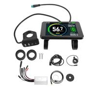 Baxnore Kit de controlador de scooter eléctrico 15A Aleación de aluminio VM T8 Pantalla a color con acelerador de pulgar para motor de 250W 350W Conversión de bricolaje Juego compl