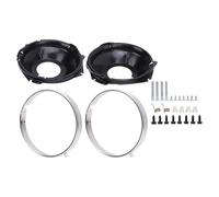 Baxnore Kit de cubo de anillo de retención de faros de acero inoxidable Anillos de retención de viga sellada Hardware de montaje Piezas de repuesto para Camaro Nova Monte Carlo 196