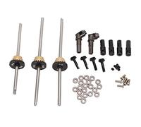 Baxnore Kit de diferencial de eje trasero medio delantero RC para coche WPL RC Juego de eje motriz de aleación de aluminio a escala 1/16 Piezas de repuesto para actualizaciones C14