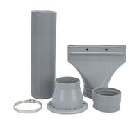 Baxnore Kit de manguera de extensión de escape para cabina de pulverización de aerógrafo, flexible, ligero, duradero para proyectos de manualidades de pintura, plástico ABS de 67 p