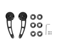Baxnore Kit de manija de puerta de coche exterior de estilo vintage de aluminio billet negro de 4 1/4 pulgadas de repuesto para vehículos clásicos Nova Torino Falcon Hot Rod