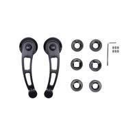 Baxnore Kit de manivela para ventana, aluminio billet, revestimiento negro, duradero, ligero, 4 1/4 pulgadas, reemplazo directo para Hot Rod Classic Cars Trucks