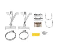 Baxnore Kit de montaje de antena satelital de alta resistencia Soporte universal de acero inoxidable para antenas de TV al aire libre Extensores Estaciones meteorológicas 2 juegos