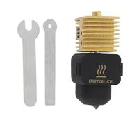 Baxnore Kit Hotend para impresora 3D Hotend totalmente metálico de alta temperatura con disipador térmico de latón Boquilla de acero endurecido desmontable Estabilidad mejorada Tor (0,2 mm)