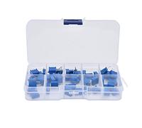 Baxnore Kit surtido de potenciómetros recortadores Resistencia variable 100Ω a 100KΩ 10 valores con giratorio para electrodomésticos Equipos de audio Comunicaciones Fuentes de ali