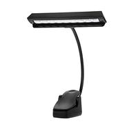 Baxnore Lámpara portátil flexible de 9 LED con clip para atril, lámpara de escritorio de lectura para dormitorio con brazo ajustable, múltiples opciones para músicos, estudiantes,