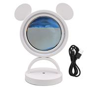 Baxnore Luz de en movimiento Imagen artística Regulable Alivio del estrés Lámpara de mesa decorativa de movediza para dormitorio Sala de estar Oficina Regalo elegante Hierro Vidr (Blanca)