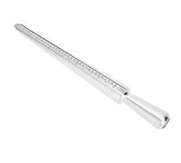 Baxnore Mandril de calibre de anillo, varilla medidora de tamaño de dedo, herramienta de joyería para vitrina de exhibición de joyería, hecha de aleación con medidas EU JPN US Hong