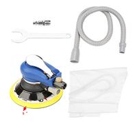 Baxnore Máquina pulidora neumática Lijadora de vacío accionada por aire con de recolección de polvo para detalles automáticos Carpintería Pulido de metales Tamaño de almohadilla d (5 pulgadas (135