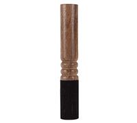 Baxnore Mazo de madera para budismo tibetano, mango de caoba hecho a mano con envoltura de piel de oveja para cantar, cuenco, meditación, yoga, sonido, ceremonias religiosas