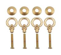 Baxnore Mini anillos de tiro vintage simples para gabinete, puerta, cajón, muebles, estuche para cosméticos, joyero, latón, bronce, 2 cm, paquete de 4 unidades (Anilla 2cm color latón tipo tornillo