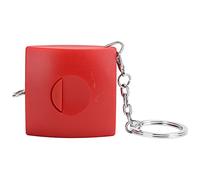 Baxnore Mini cinta métrica retráctil automática de PVC, regla de medición de tela para manualidades, costura a medida, con calibración grande transparente para sastres, costura, ar (Rojo)