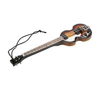 Baxnore Mini colgante de guitarra de madera, instrumentos musicales, exquisito adorno hecho a mano, detalle fino, regalo coleccionable para amantes de la música, tilo, 3x12cm