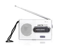 Baxnore Mini Receptor Digital Am FM Operación Manual Fácil Ajuste Función de Memoria Bolsillo portátil para Viajes al Aire Libre Camping Plástico Negro (BC-R21)