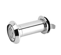 Baxnore Mirilla de puerta gran angular de 220 grados con cubierta de privacidad resistente Mirilla de aleación de zinc para seguridad de apartamento en casa Antirrobo Plata 14 mm