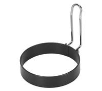 Baxnore Molde de anillo para huevos de acero inoxidable, herramienta redonda antiadherente para cocinar el desayuno con mango para huevos fritos, panqueques, sándwiches, fácil de l