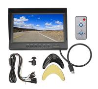 Baxnore Monitor de cámara de Respaldo Pantalla IPS de 9 Pulgadas HD Entrada de vídeo de 4 vías Pantalla de Marcha atrás para camión RV Van Remolque Coche de pasajeros ABS Metal