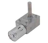 Baxnore Motor de engranajes de CC Micro turbina de reducción de velocidad de alta torsión Caja de engranajes reversible autoblocante eléctrica Eje de 12 V M8x33 mm para equipos de (210RPM)