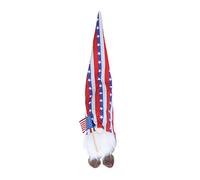 Baxnore Muñeca de gnomo, Adorno Decorativo patriótico, Linda muñeca enana sin Rostro, Hecha a Mano, plástico Flocado para Sala de Estar, Dormitorio, decoración de Oficina (Barba Blanca)